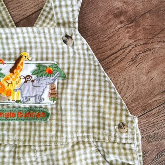 2/$20 Vintage Romper/overalls plaid 24 M - Picture 2 of 4